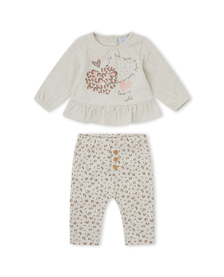 CONJUNTO 2 PIEZAS NIÑA BEIGE