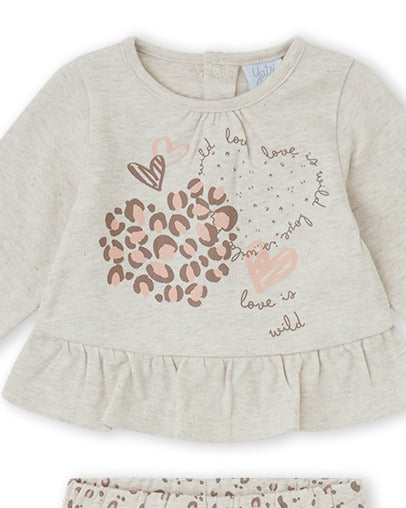 CONJUNTO 2 PIEZAS NIÑA BEIGE