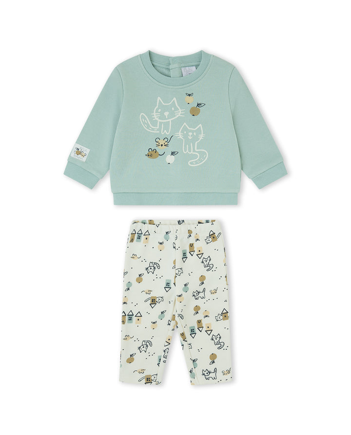 CONJUNTO 2 PIEZAS NIÑA VERDE