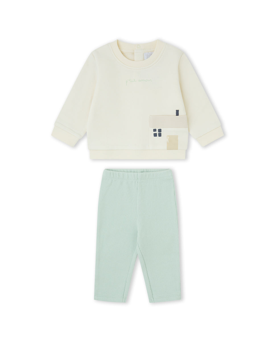 CONJUNTO 2 PIEZAS NIÑA BEIGE