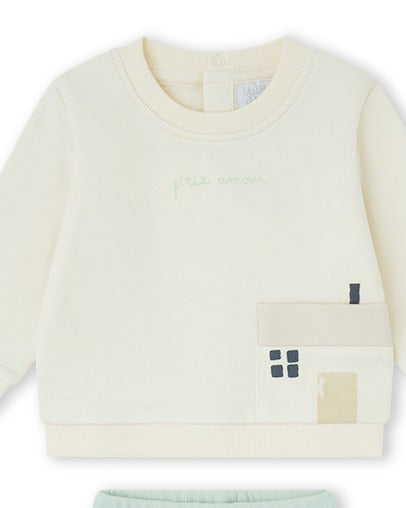 CONJUNTO 2 PIEZAS NIÑA BEIGE