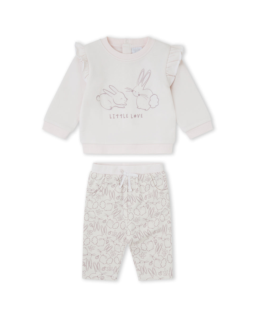 CONJUNTO 2 PIEZAS NIÑA ROSA