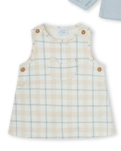 CONJUNTO VESTIDO NIÑA BEIGE