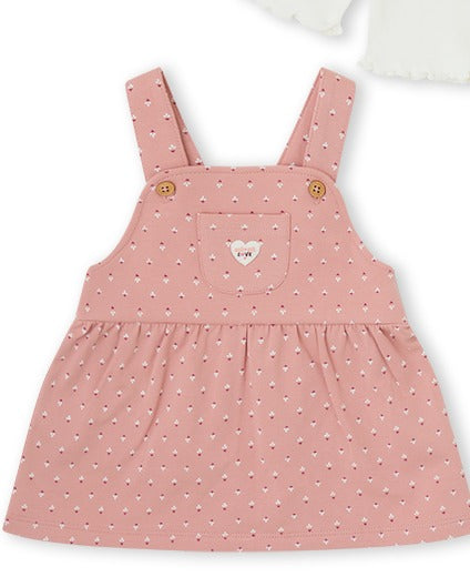 VESTIDO PETO NIÑA TERRACOTA