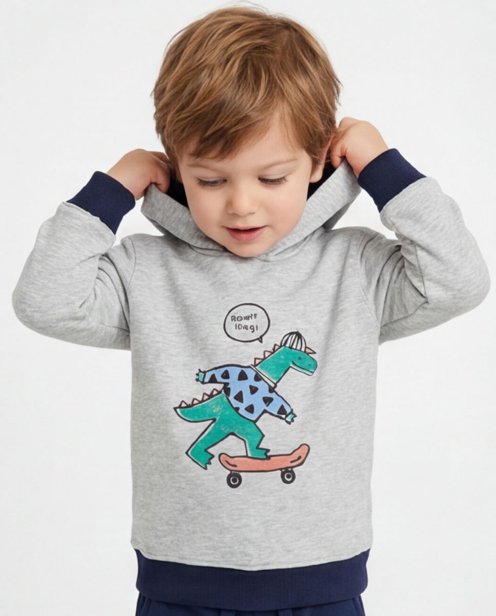 CHÁNDAL CON CAPUCHA NIÑO GRIS VIGORÉ