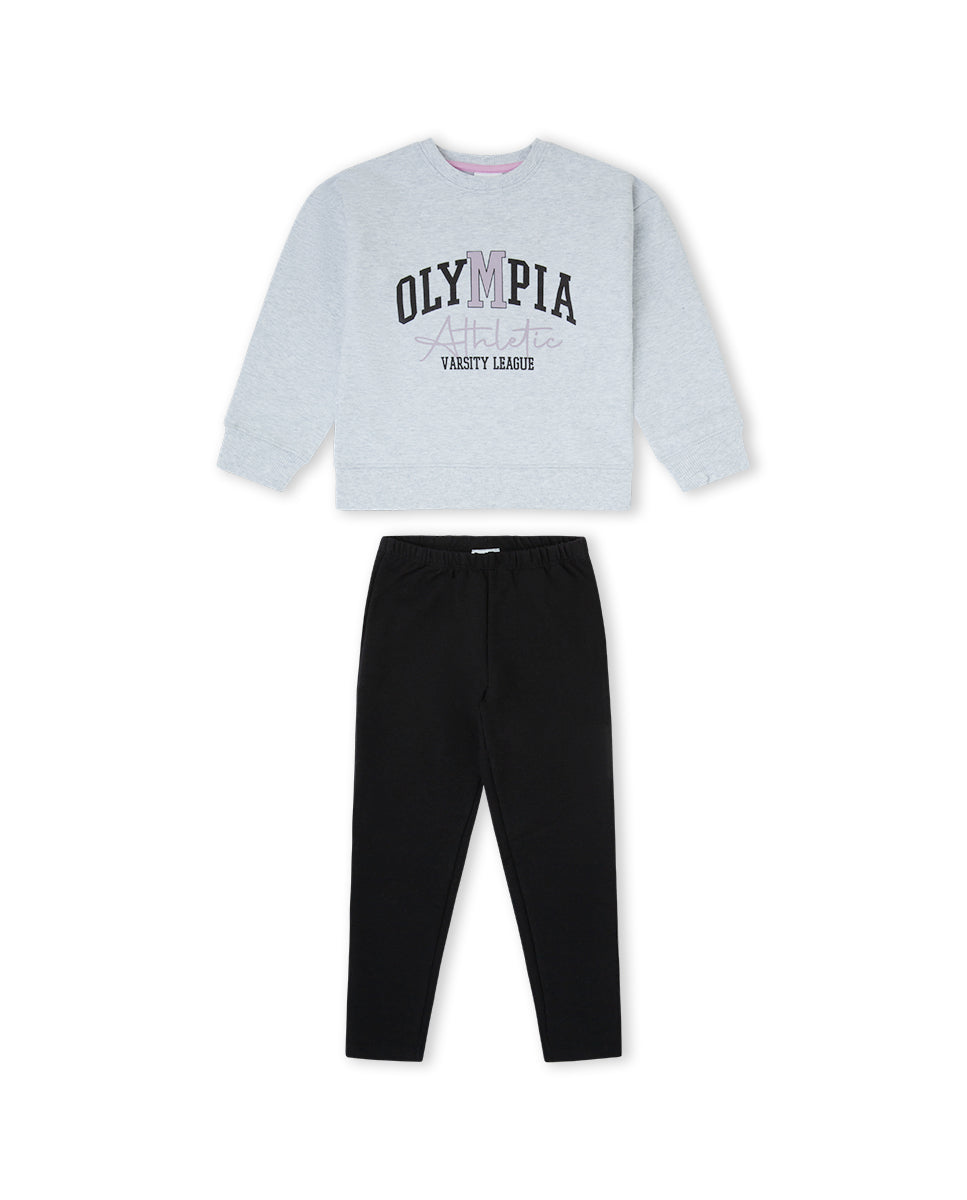 CONJUNTO LEGGINGS NIÑA GRIS VIGORÉ
