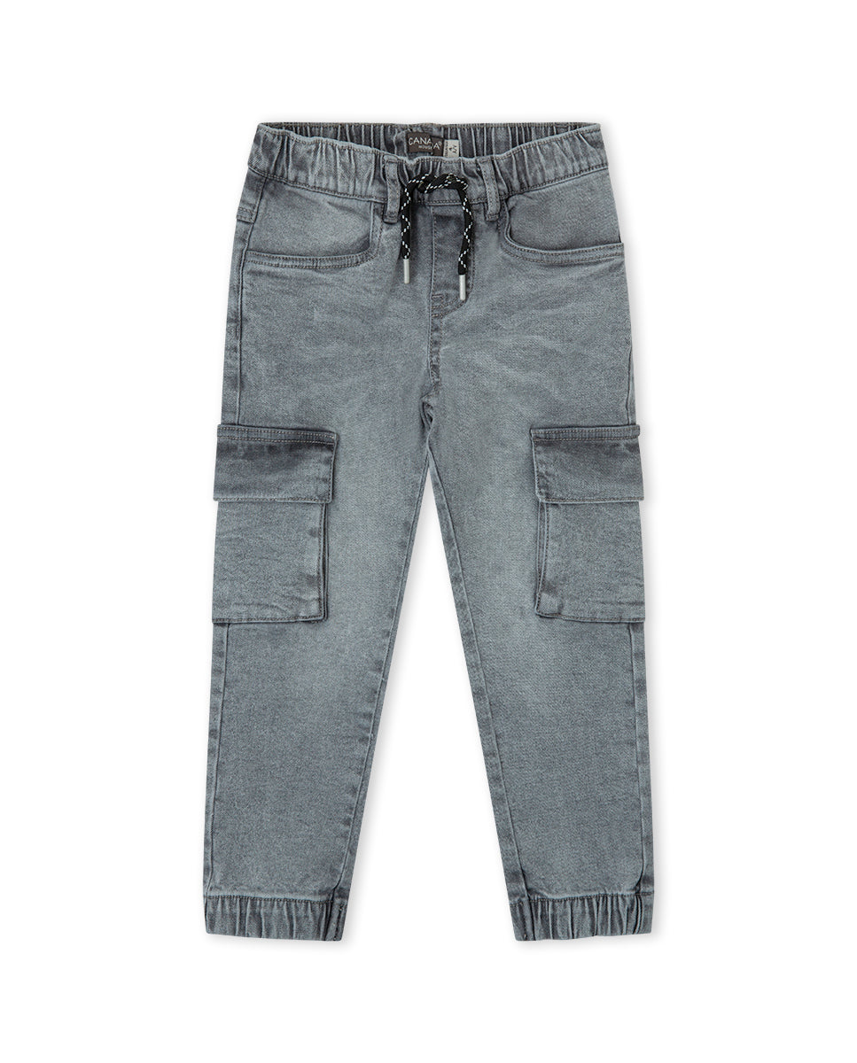 PANTALON DENIM GRIS