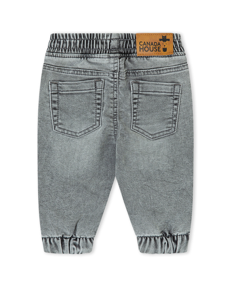 PANTALÓN DENIM GRIS