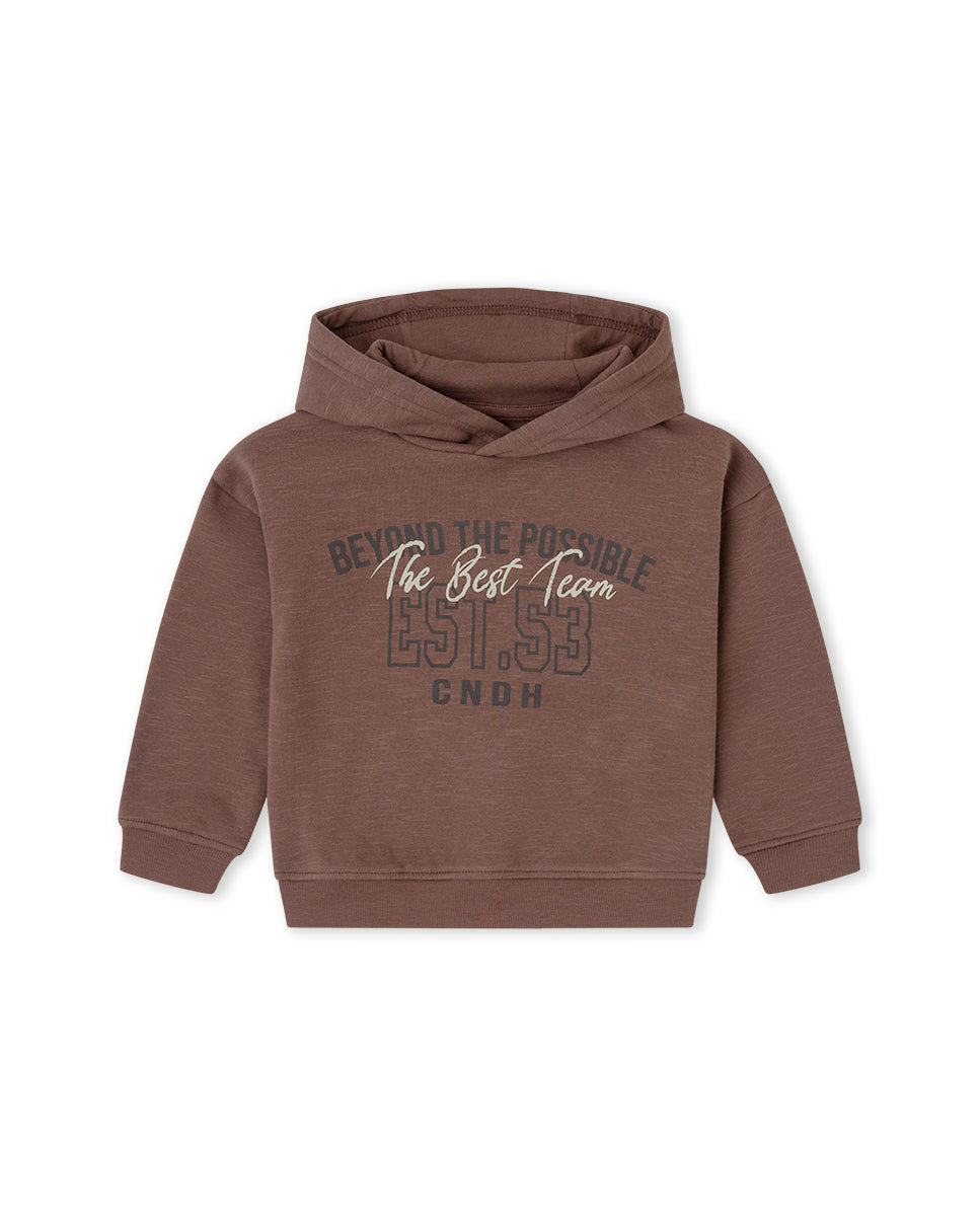 SUDADERA MARRON OSCURO