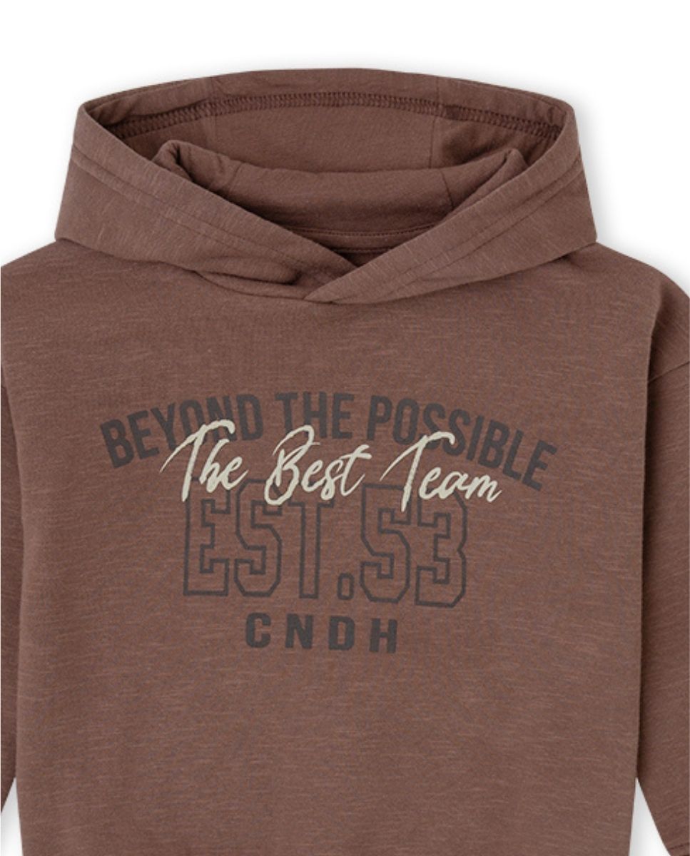 SUDADERA MARRON OSCURO