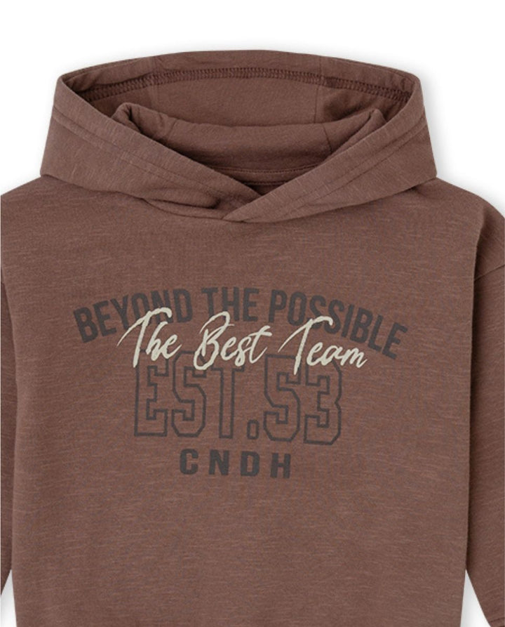 SUDADERA MARRON OSCURO