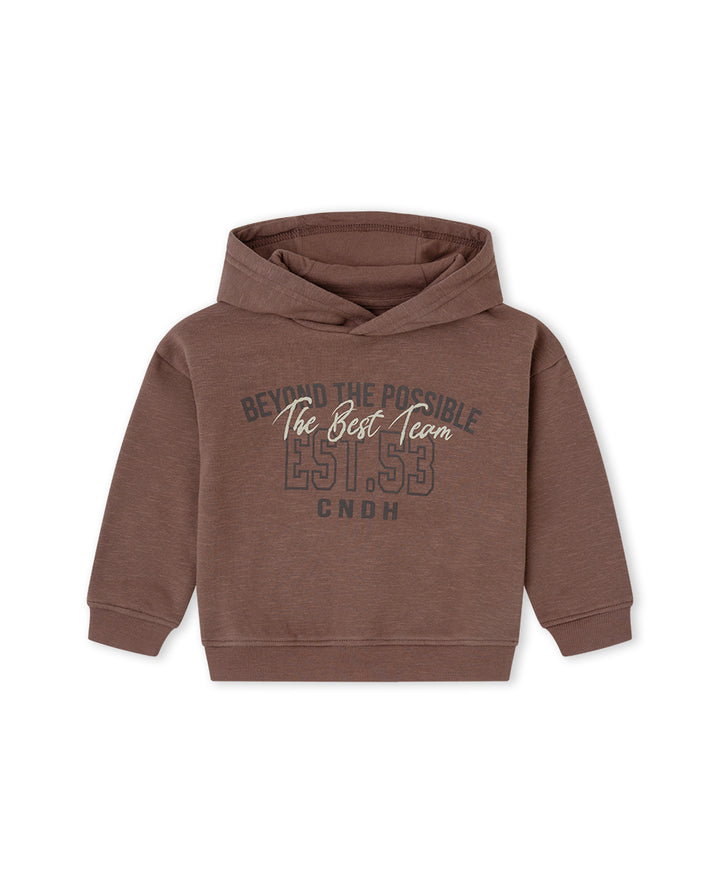 SUDADERA MARRON OSCURO