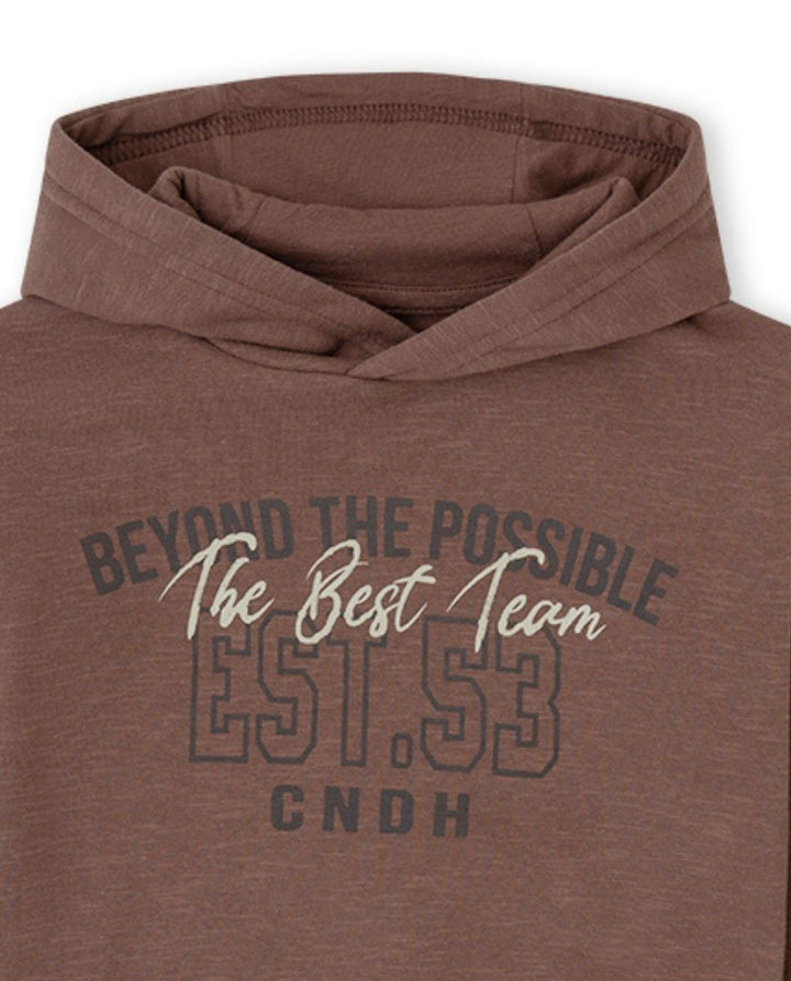 SUDADERA MARRON OSCURO