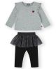 CONJUNTO  BBHEARTS GIRL . GRIS