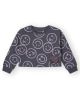 SUDADERA SMILEY GIRL. GRIS OSCURO